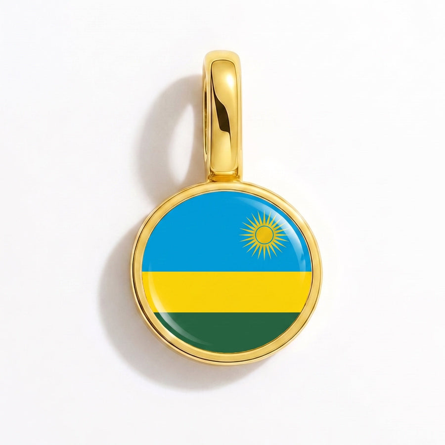 Charm - Flag Round – Gold