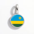 Charm - Flag Round – Silver