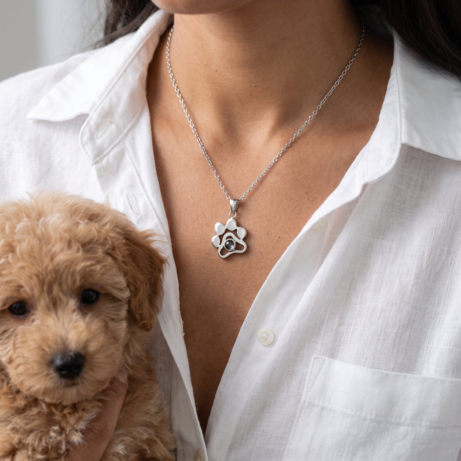 Personalized photo necklace - Paw