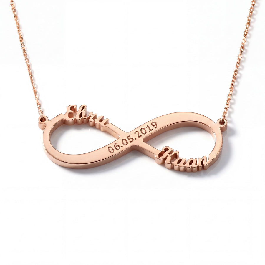 Infinite Love Necklace with Engraving