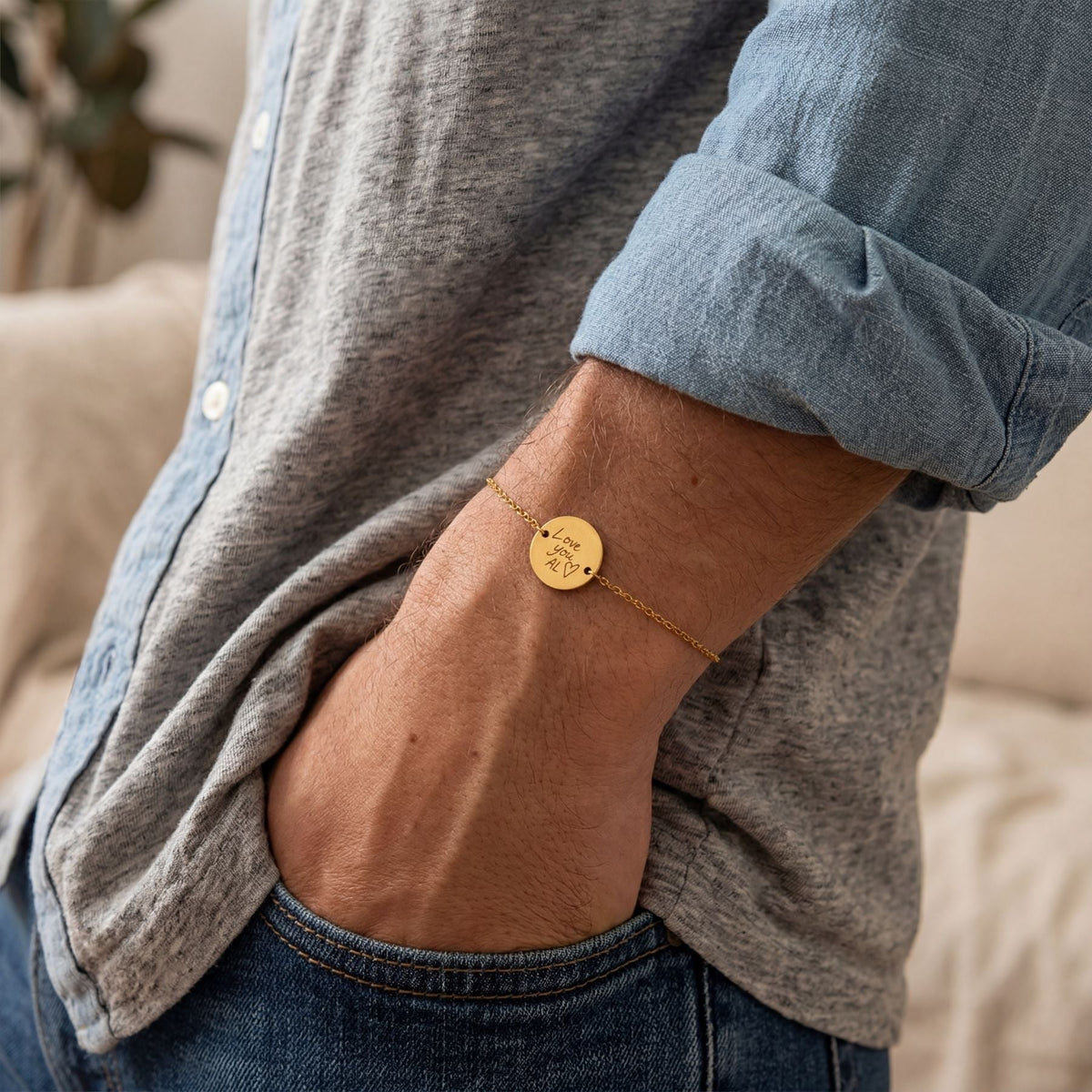 Personalized bracelet with your own handwriting/drawing