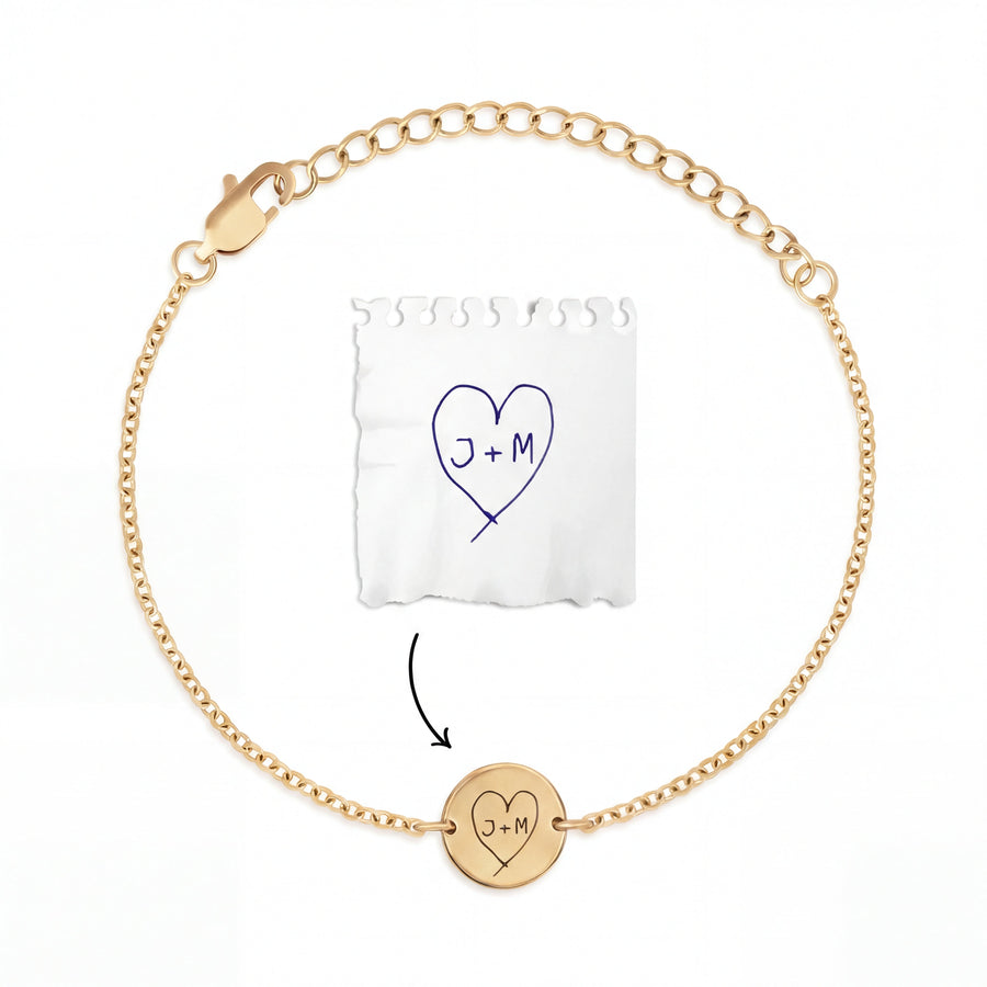 Personalized bracelet with your own handwriting/drawing