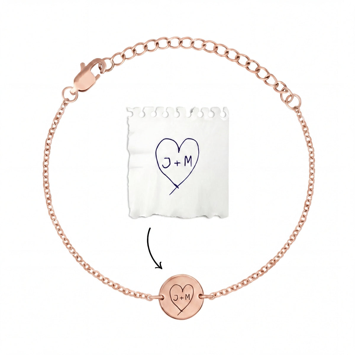 Personalized bracelet with your own handwriting/drawing