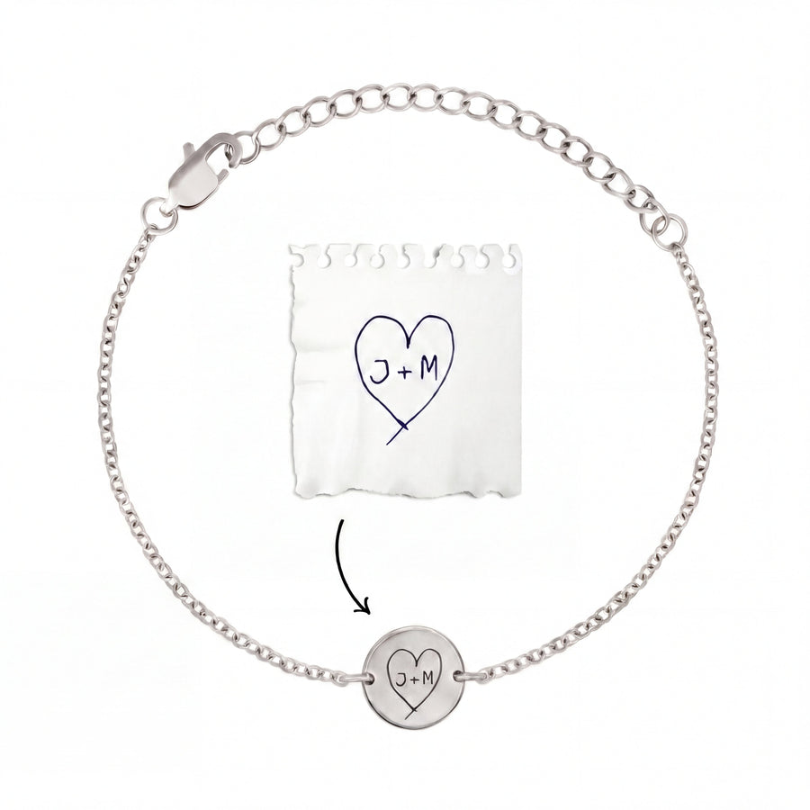 Personalized bracelet with your own handwriting/drawing