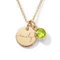 Custom name necklace with birthstone