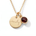 Custom name necklace with birthstone