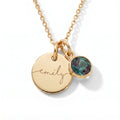 Custom name necklace with birthstone