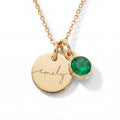 Custom name necklace with birthstone
