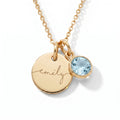 Custom name necklace with birthstone