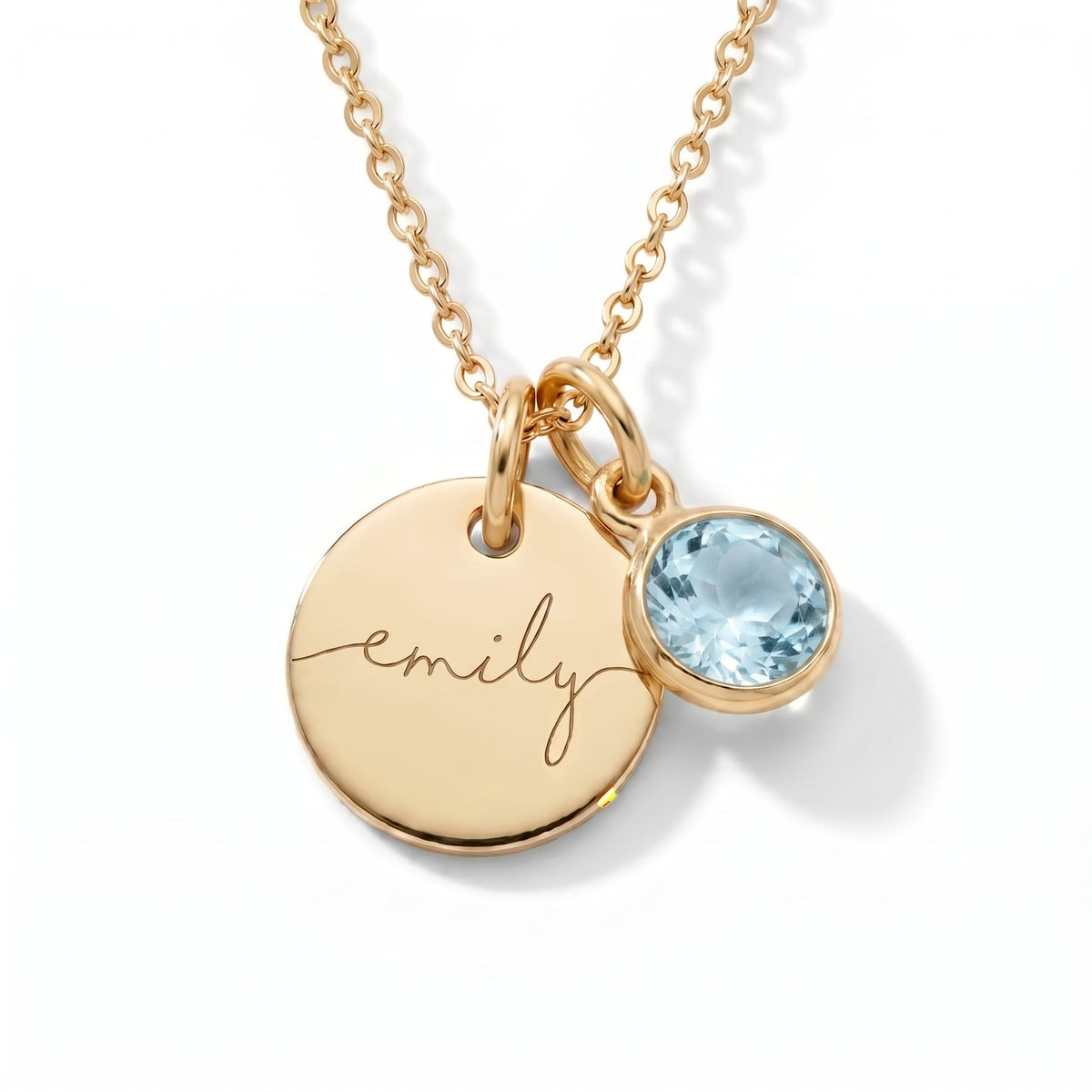Custom name necklace with birthstone