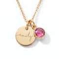 Custom name necklace with birthstone