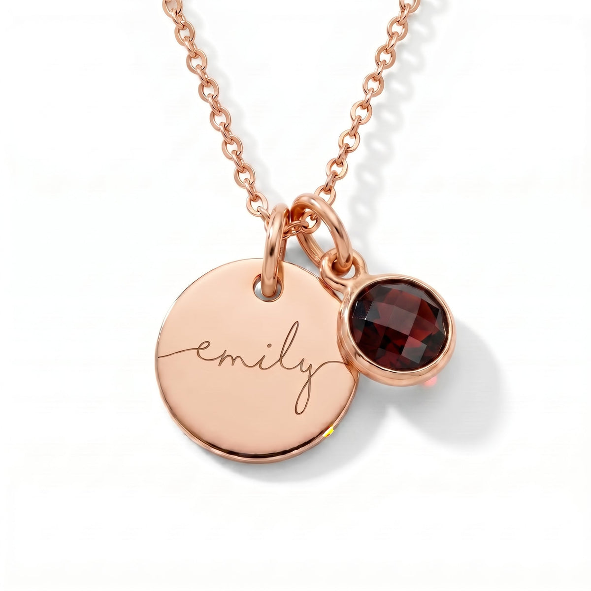Custom name necklace with birthstone