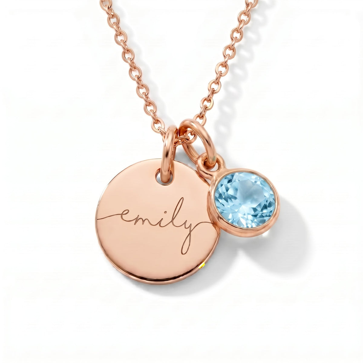 Custom name necklace with birthstone