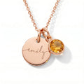 Custom name necklace with birthstone