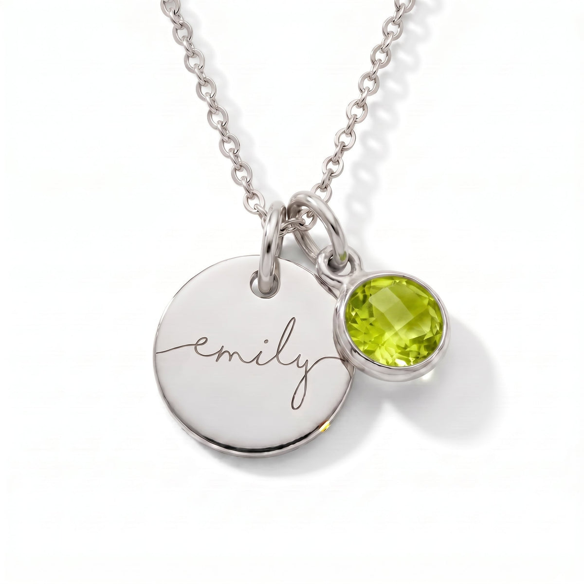 Custom name necklace with birthstone