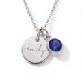 Custom name necklace with birthstone