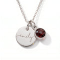 Custom name necklace with birthstone