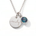 Custom name necklace with birthstone