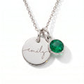 Custom name necklace with birthstone