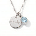 Custom name necklace with birthstone