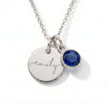 Custom name necklace with birthstone