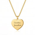 Heart necklace with personalized engraving
