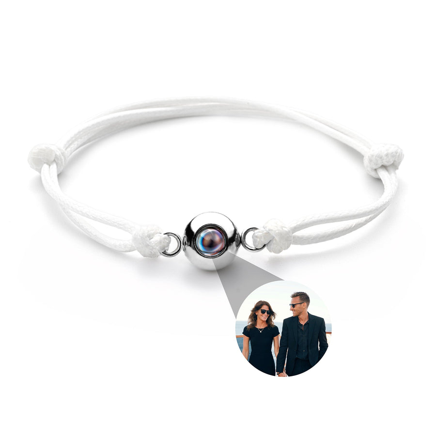 Personalized photo bracelet with your photo - Marine knot