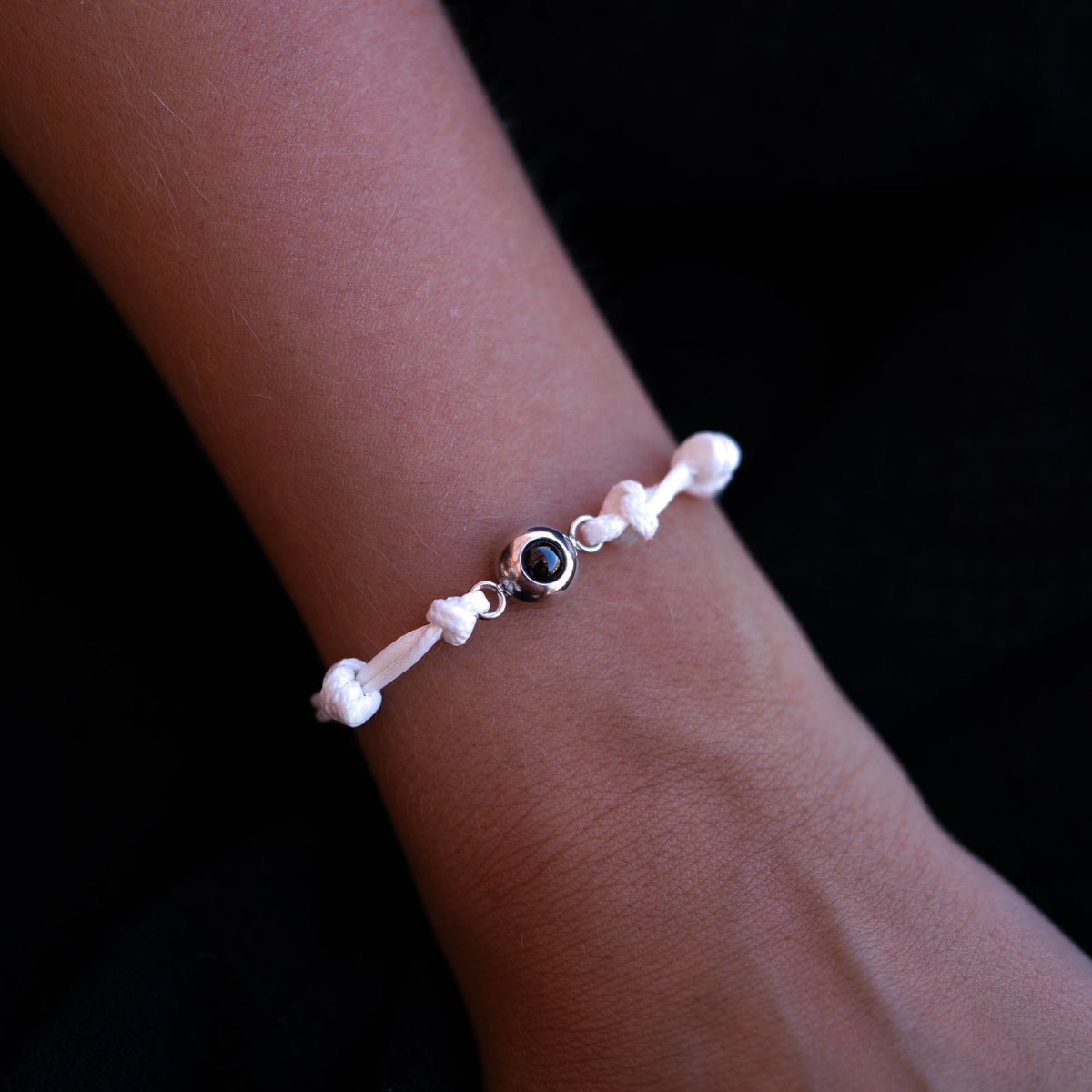 Personalized photo bracelet with your photo - Marine knot
