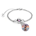 Personalized photo bracelet with your photo - Rolo chain