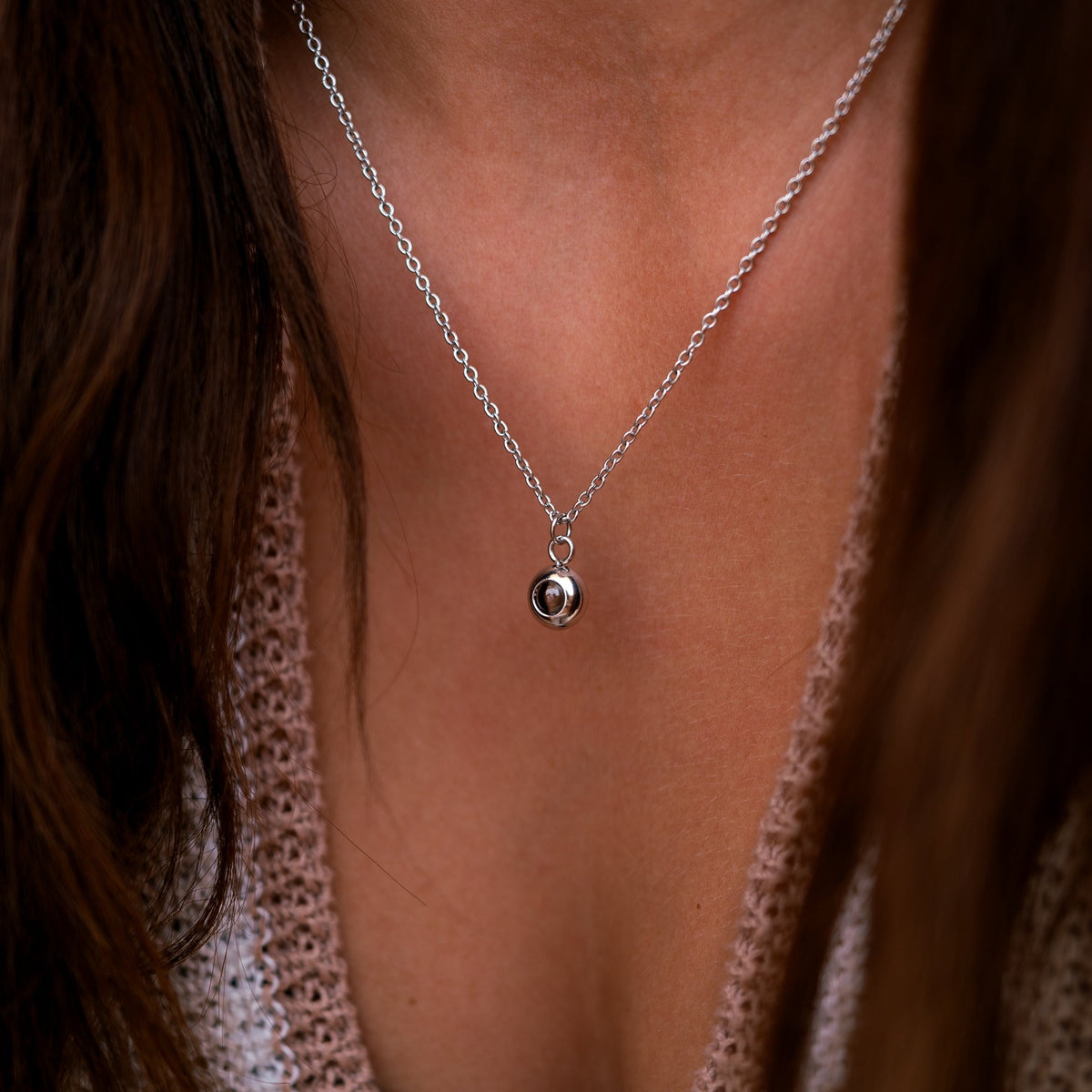 Personalized photo necklace - delicate
