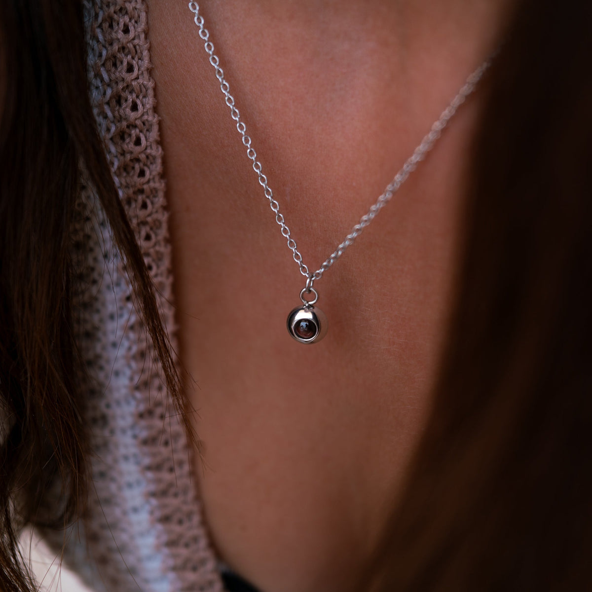 Personalized photo necklace - delicate