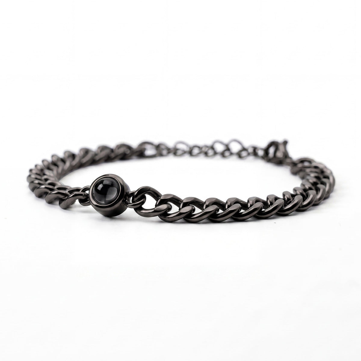 Personalized photo bracelet with your photo - Cuban chain