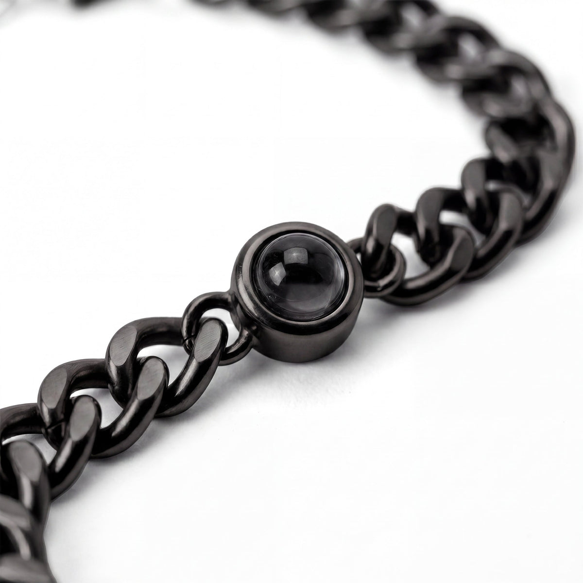 Personalized photo bracelet with your photo - Cuban chain