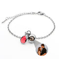 Personalized photo bracelet with your photo - Birthstone