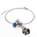 Personalized photo bracelet with your photo - Birthstone