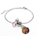 Personalized photo bracelet with your photo - Birthstone