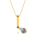 Personalized photo necklace - Bar Ballchain