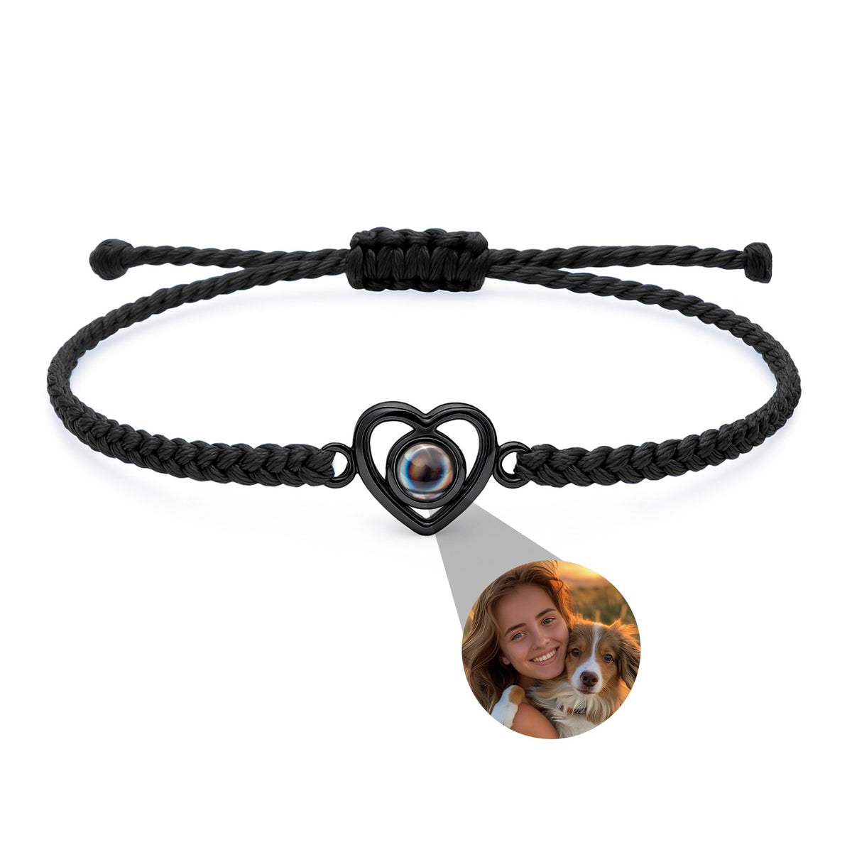 Personalized photo bracelet with your photo - Heart