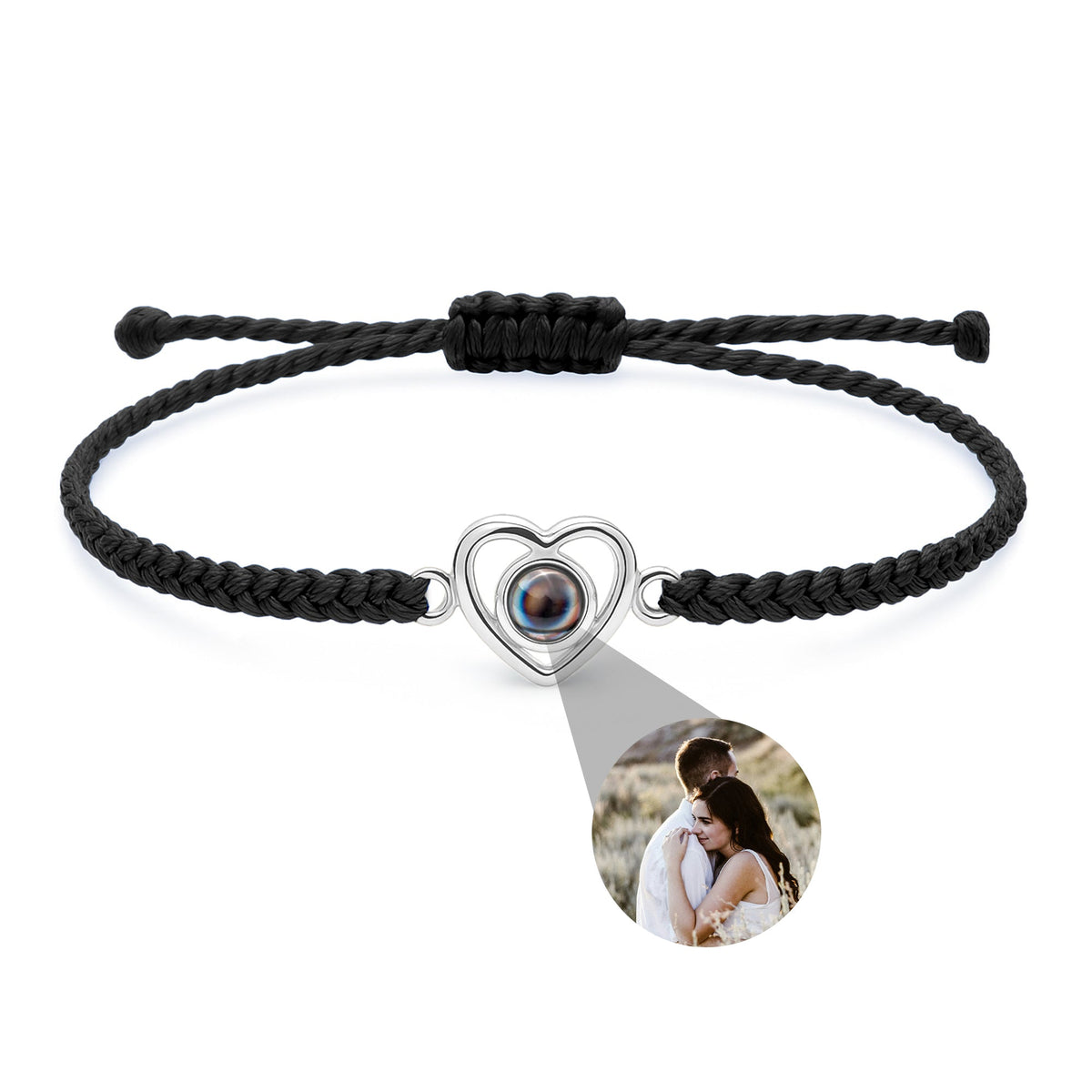 Personalized photo bracelet with your photo - Heart