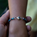 Personalized photo bracelet with your photo - Heishi Gemstone