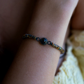 Personalized photo bracelet with your photo - Heishi Gemstone