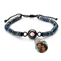 Personalized photo bracelet with your photo - Heishi Gemstone