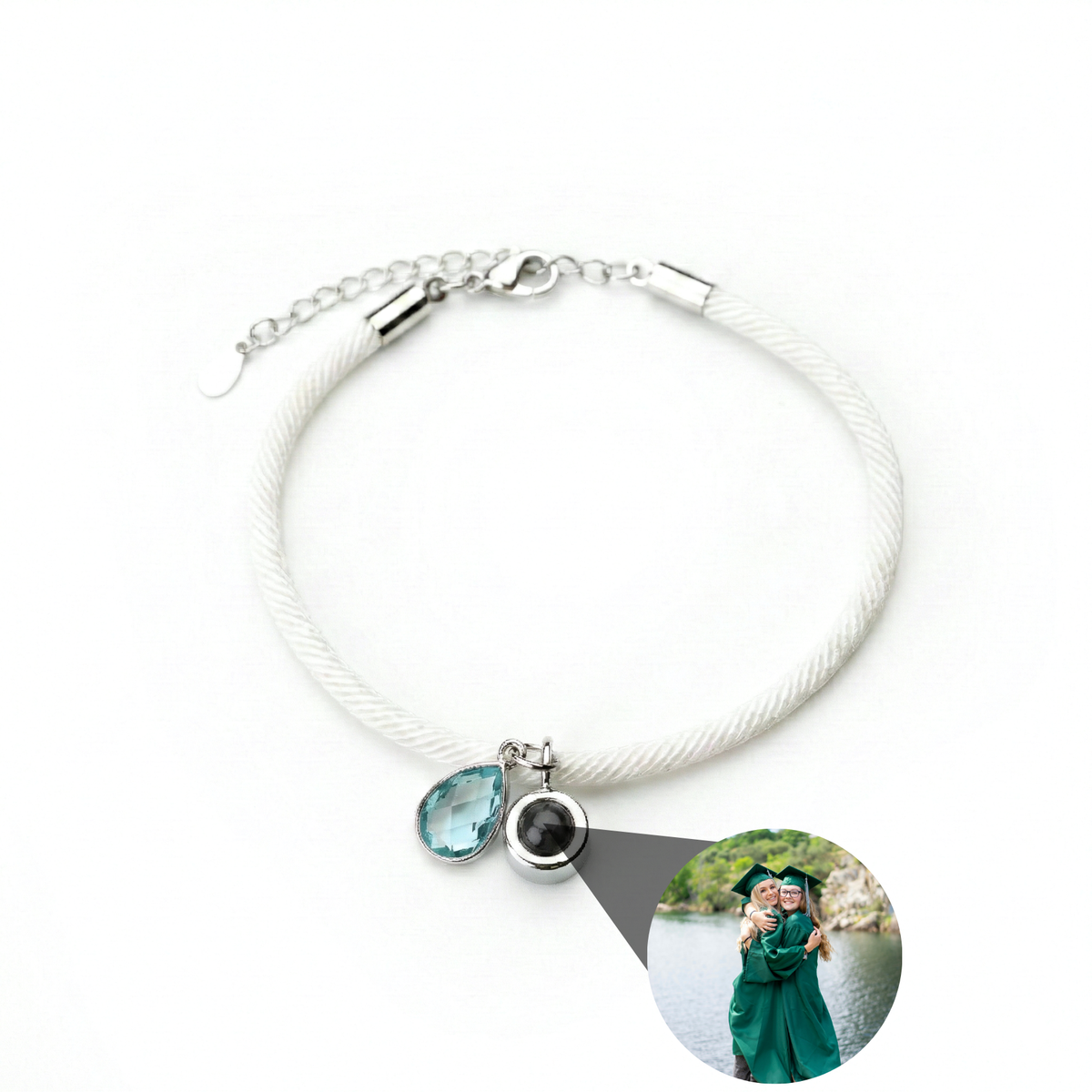 Photo Bracelet with Your Own Photo - Essence Birthstone