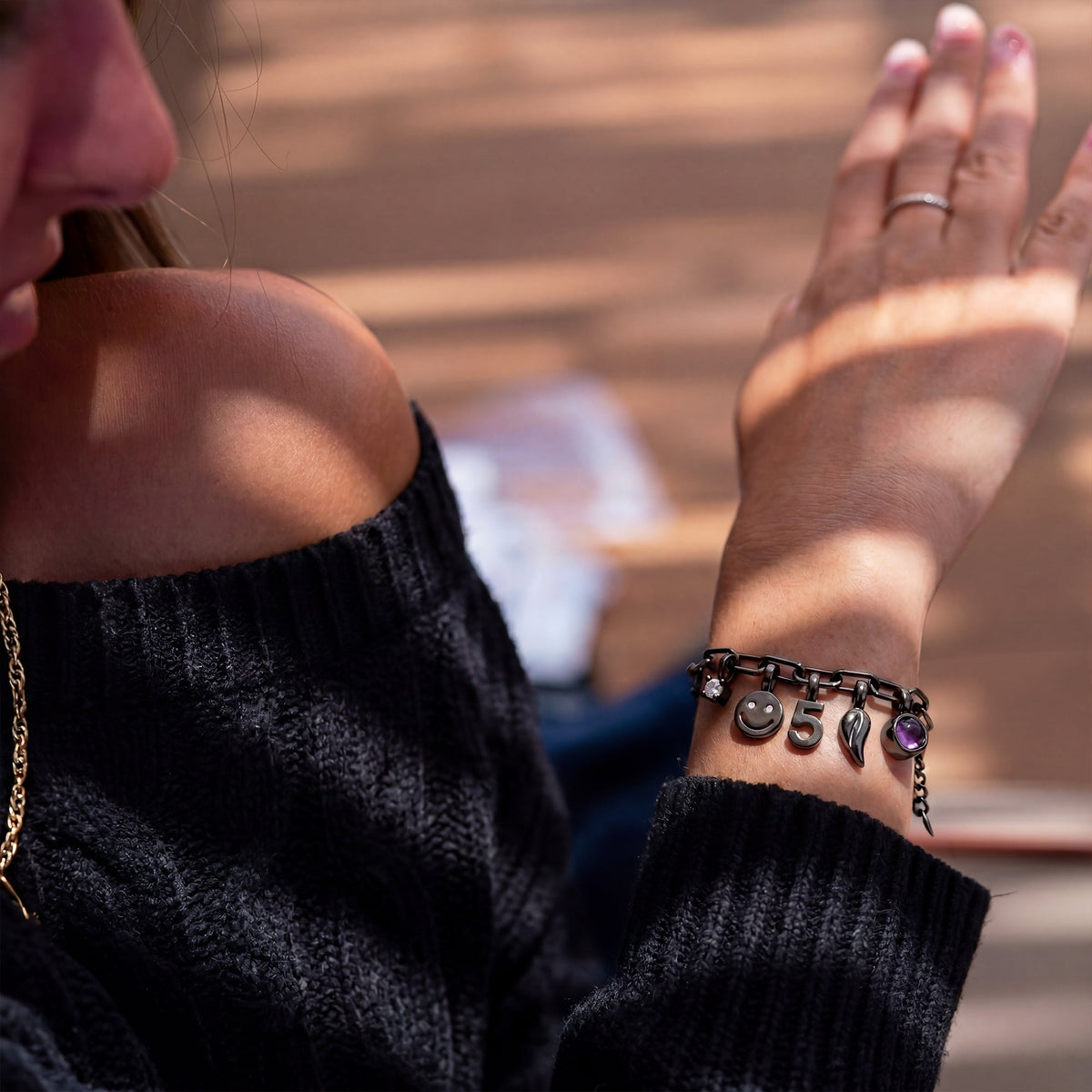 Personalized Charm Bracelet - Paperclip
