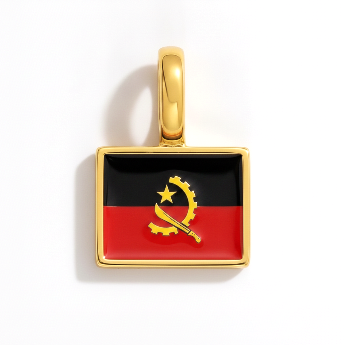 Charm - Flag Rectangular – Gold