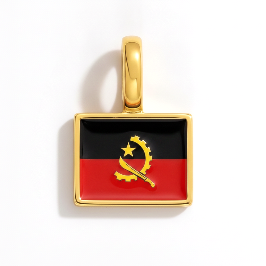 Charm - Flag Rectangular – Gold