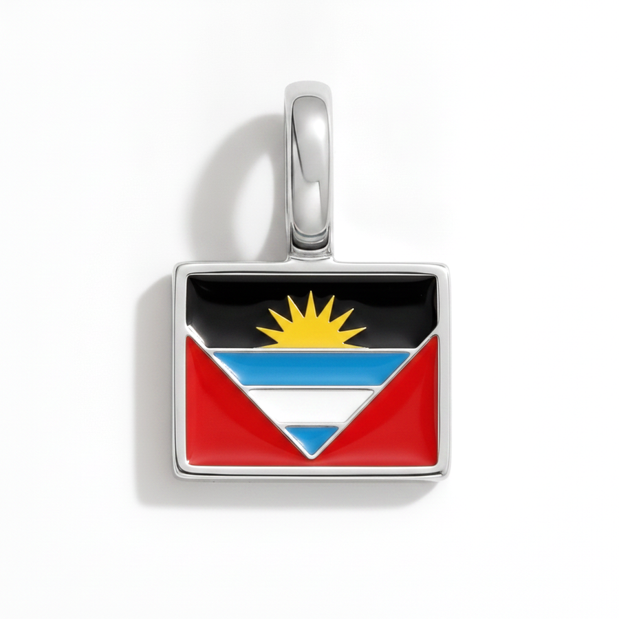 Charm - Flag Rectangular – Silver