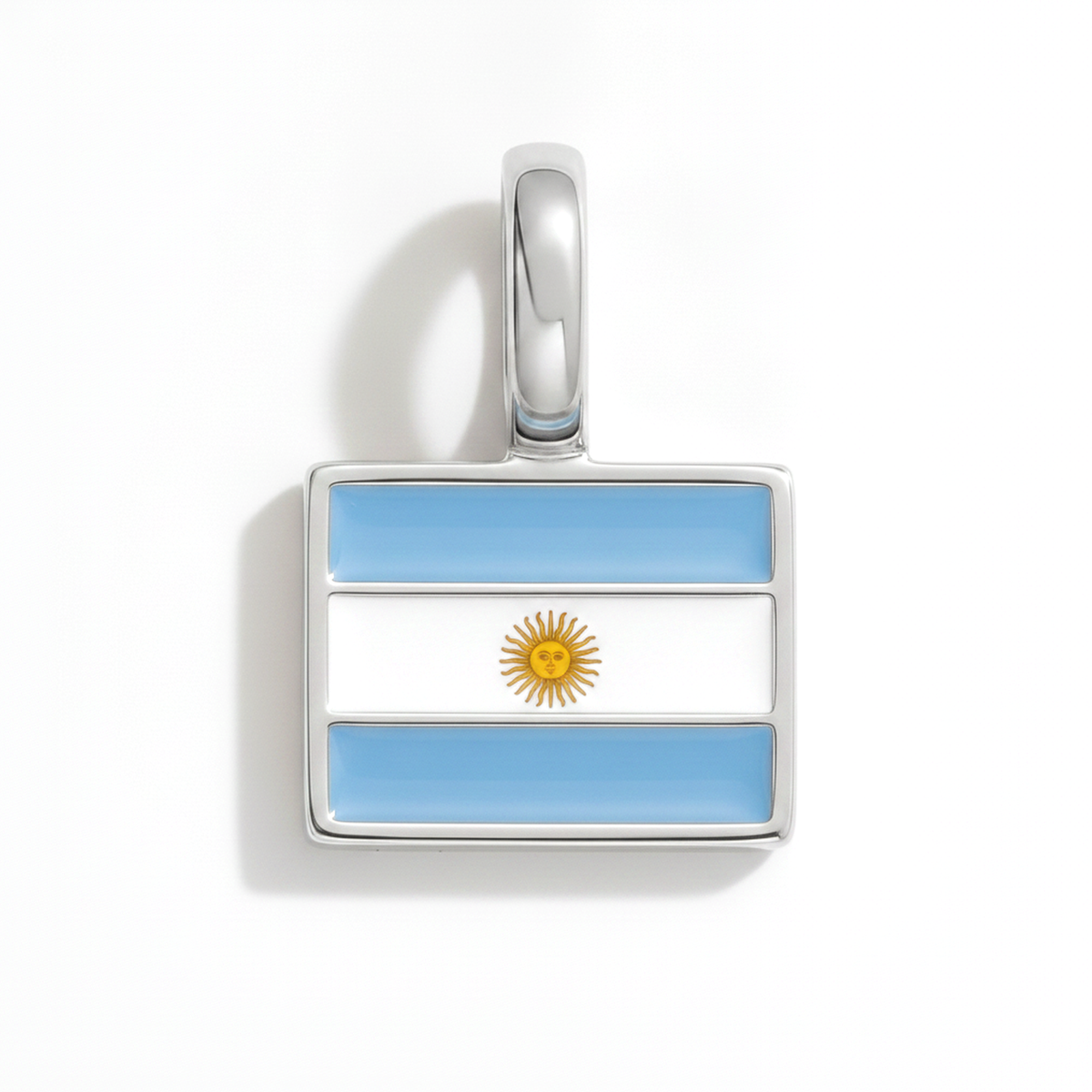 Charm - Flag Rectangular – Silver