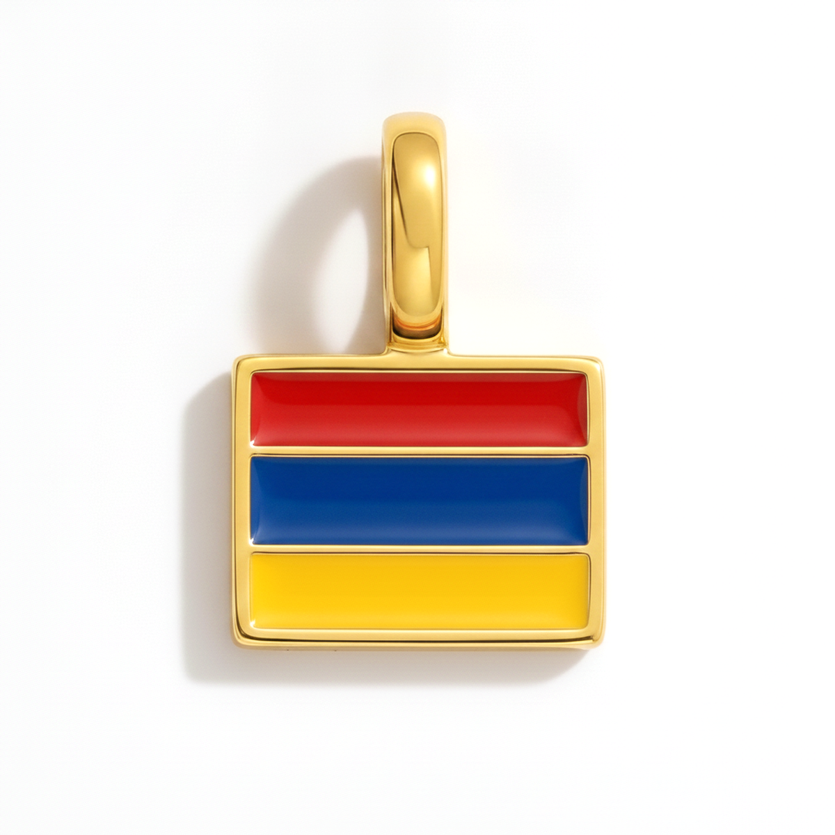 Charm - Flag Rectangular – Gold