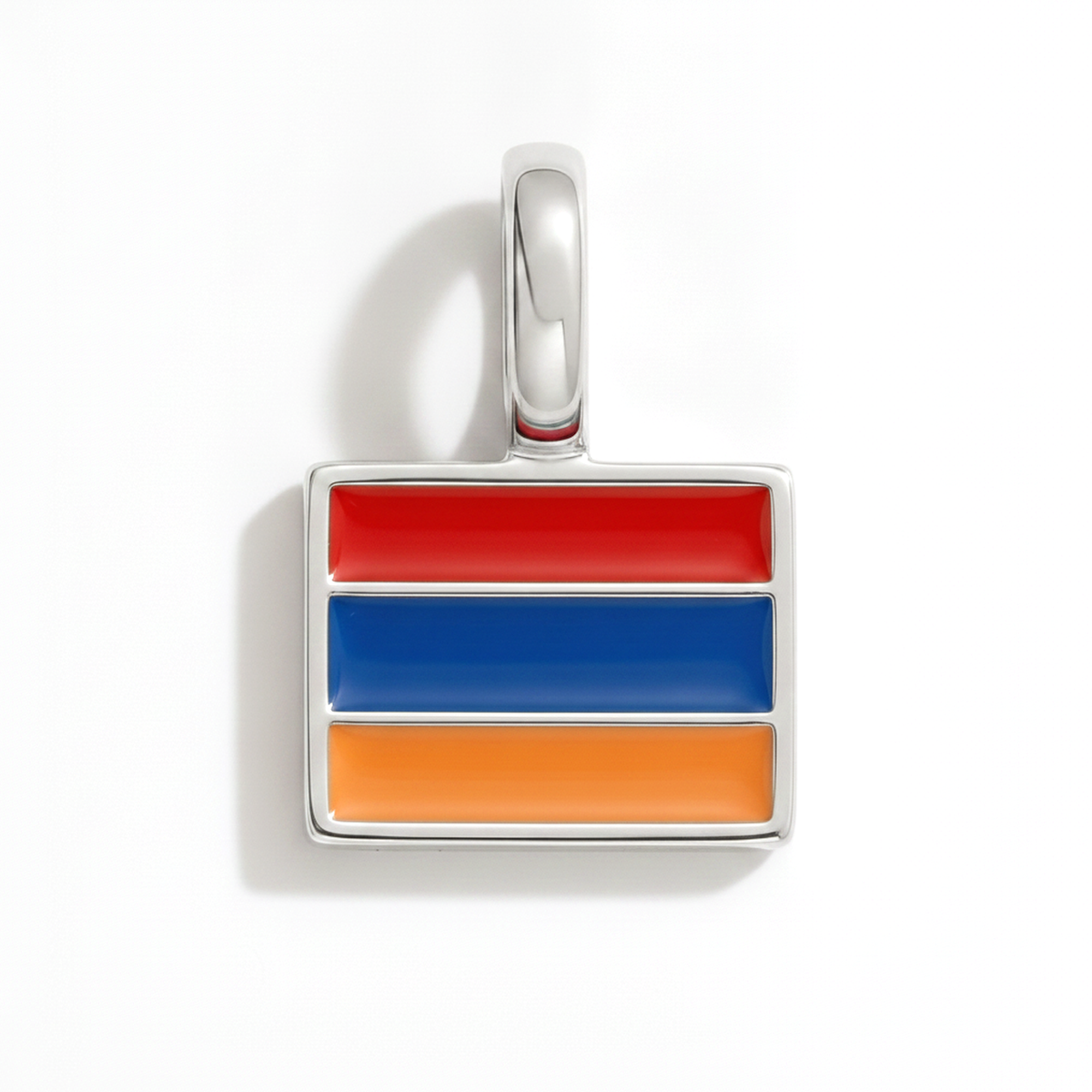 Charm - Flag Rectangular – Silver